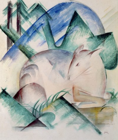 Schlafender Hirsch von Franz Marc